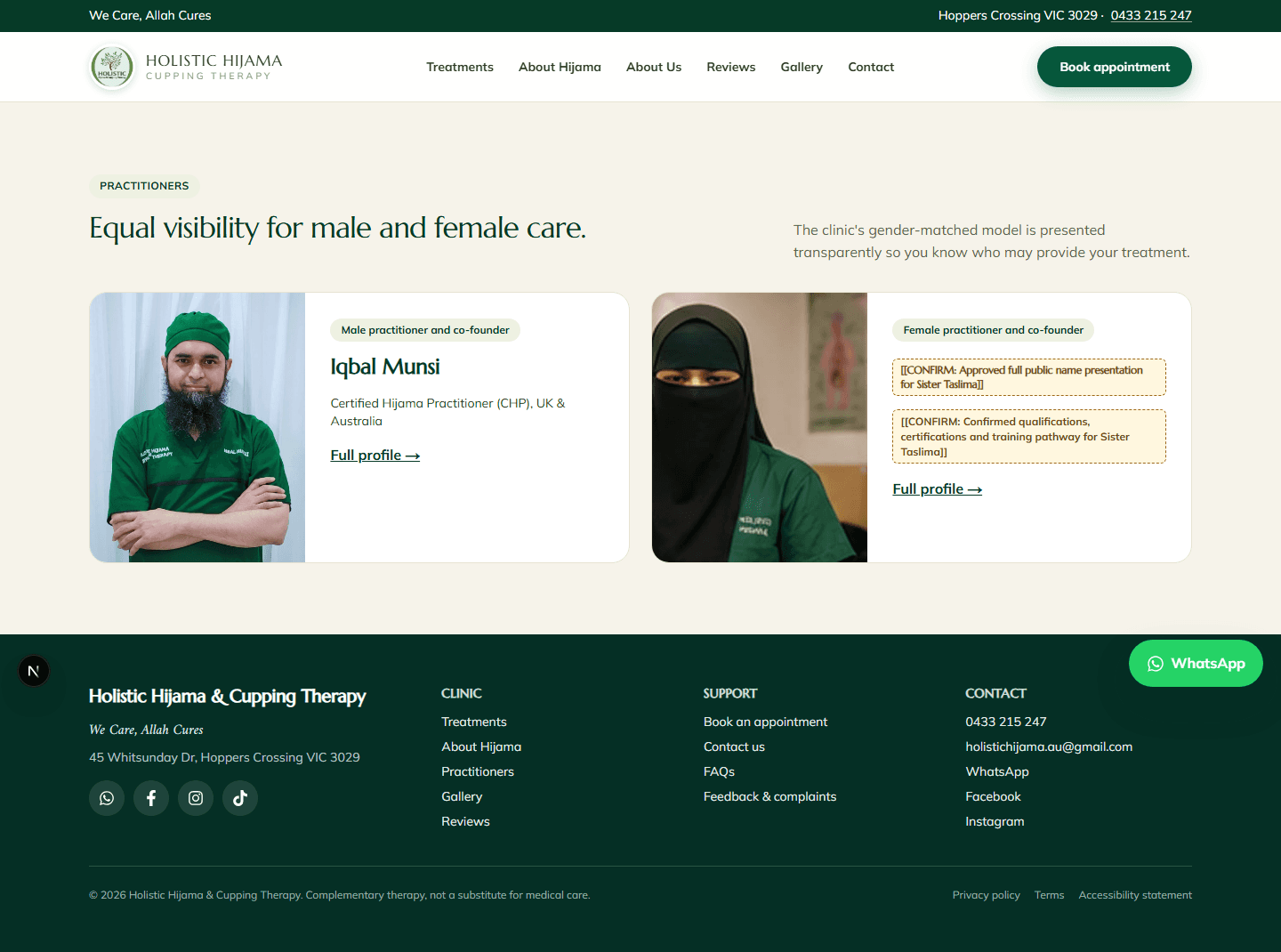 Practitioners page on desktop