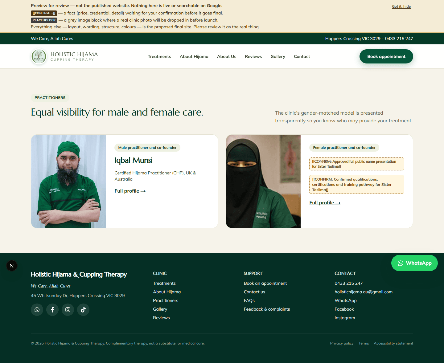 Practitioners page on desktop